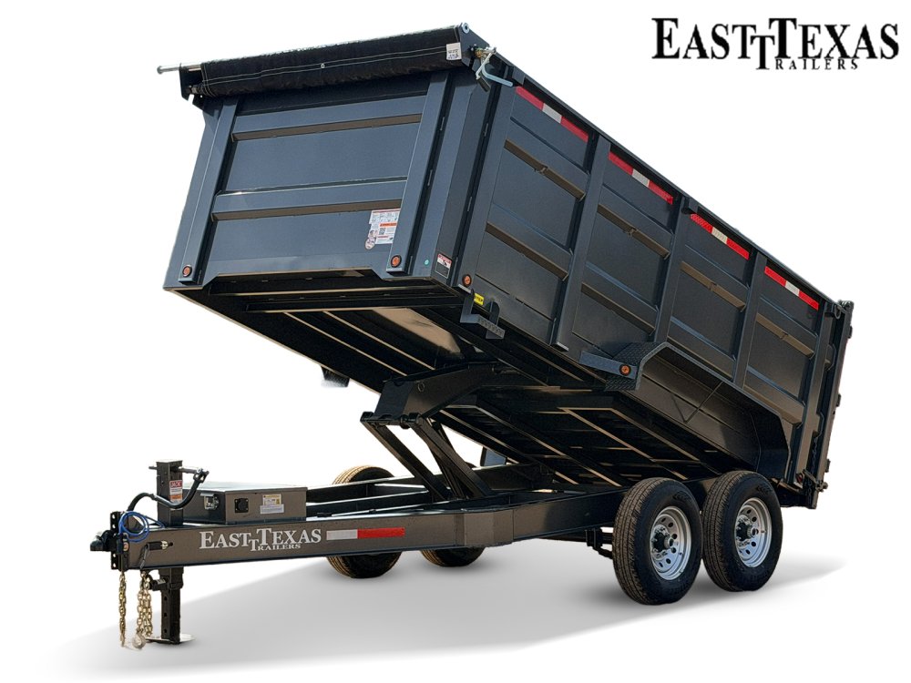 83"x14' Bumper Pull Dump Trailer 48" Sides - 14k GVWR