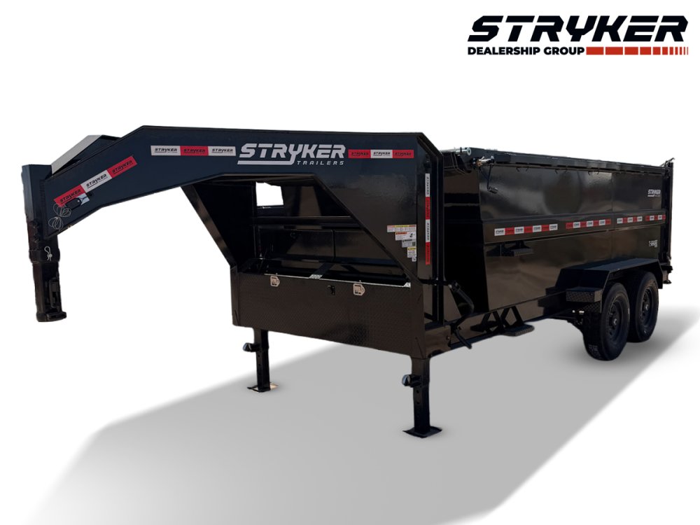 14' Stryker SDT Gooseneck Dump Trailer 48" Side Walls - (2) 7k Axles