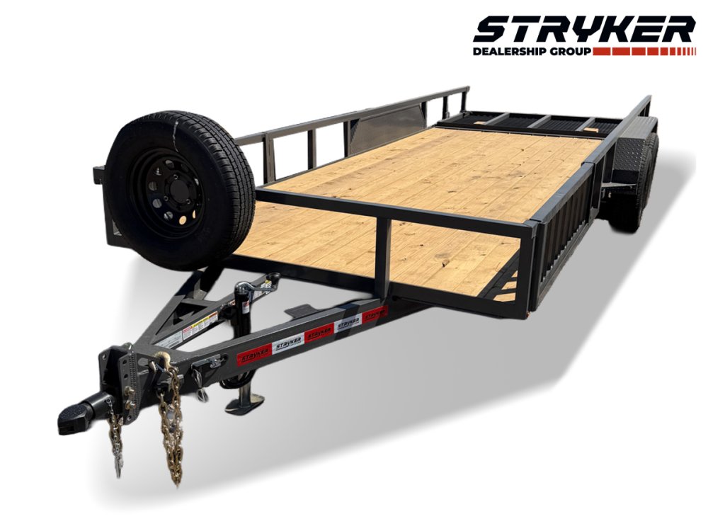 20' Utility Trailer (2) 5.2K Axles, 83" Wide, Side Ramps and 4' Gate