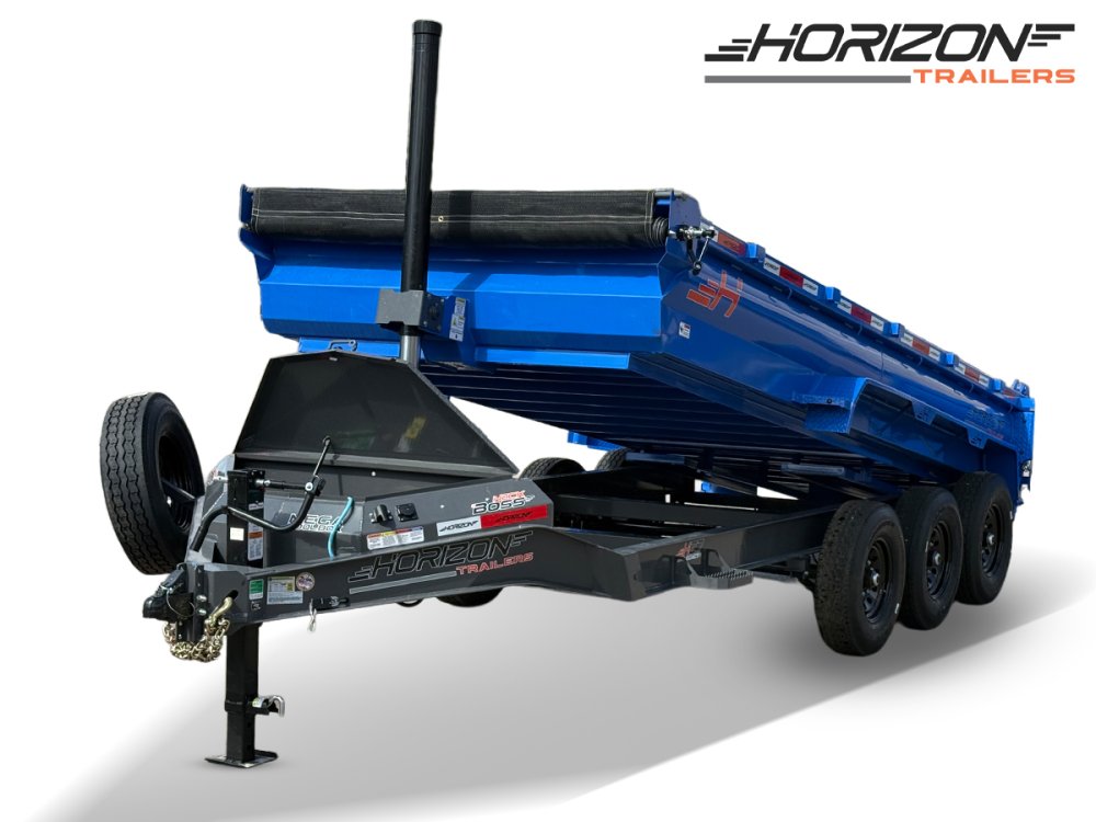 16' Horizon HZ7 Bumper Pull Dump Trailer 24" Side Walls - (3) 7K Axles