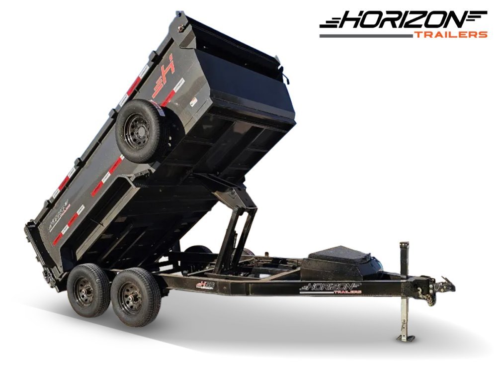 12' Horizon HZ6 Bumper Pull Dump Trailer 36" Side Walls - (2) 5.2K Axles