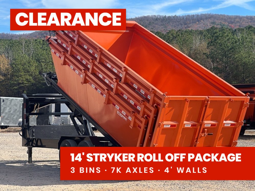 Stryker 14' GN Roll off Bundle (2) 7k Axles + 3 Bins w/ 4' Walls