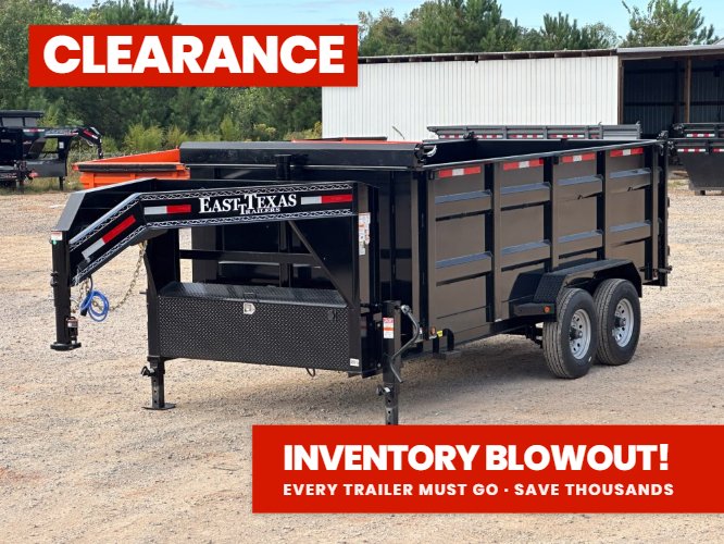 83"x16' Gooseneck Dump Trailer 48" Sides - 16k GVWR - Telescopic Lift