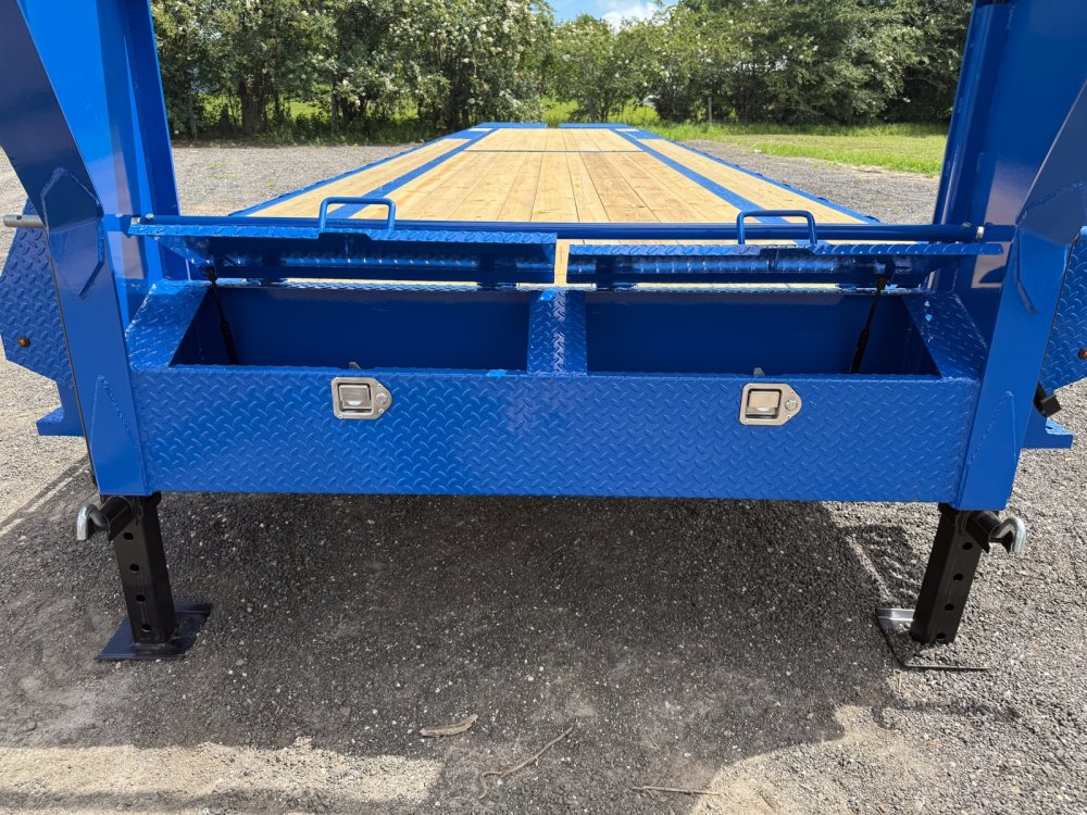 40' Stryker Gooseneck Hotshot Non-CDL Deckover Trailer Mega Ramps - (2) 7K Axles - Gray