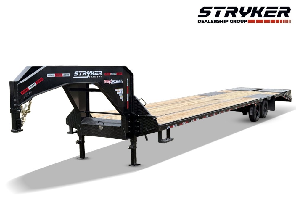 40' Stryker Gooseneck Hotshot Non-CDL Deckover Trailer Mega Ramps - (2) 8K Axles