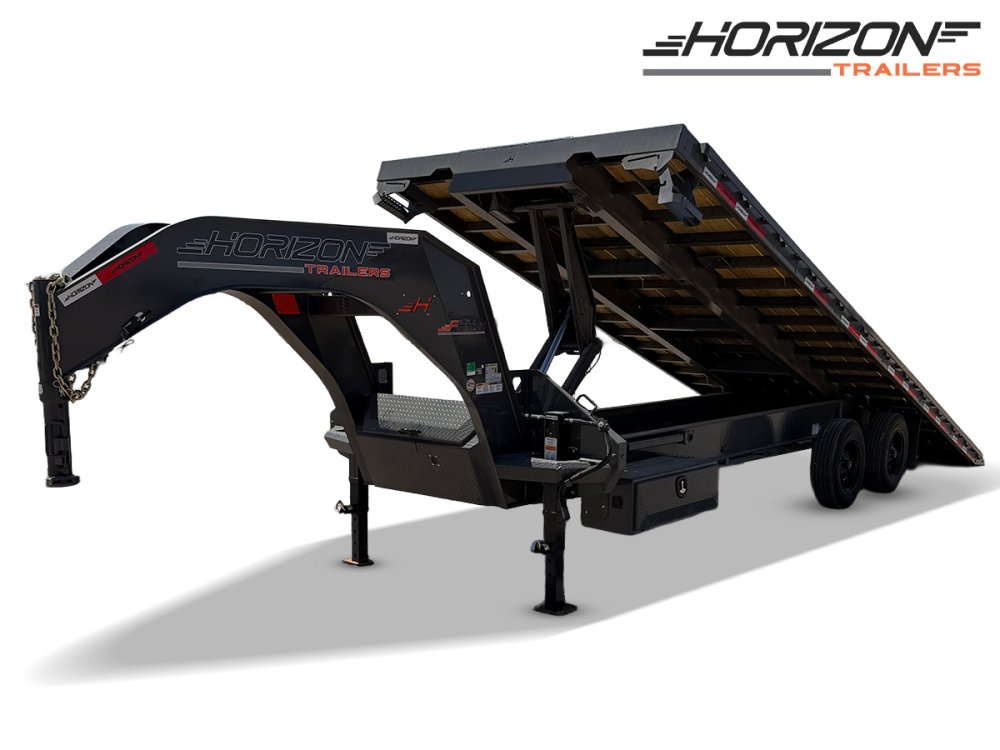 26' Horizon FFHSS Gooseneck Deckover Full Tilt Trailer - (2) 10K Axles