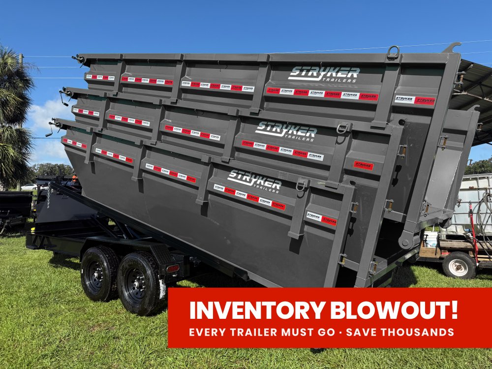 Stryker 16' BP Roll off Bundle (2) 7k Axles + 3 Bins w/ 4' Walls