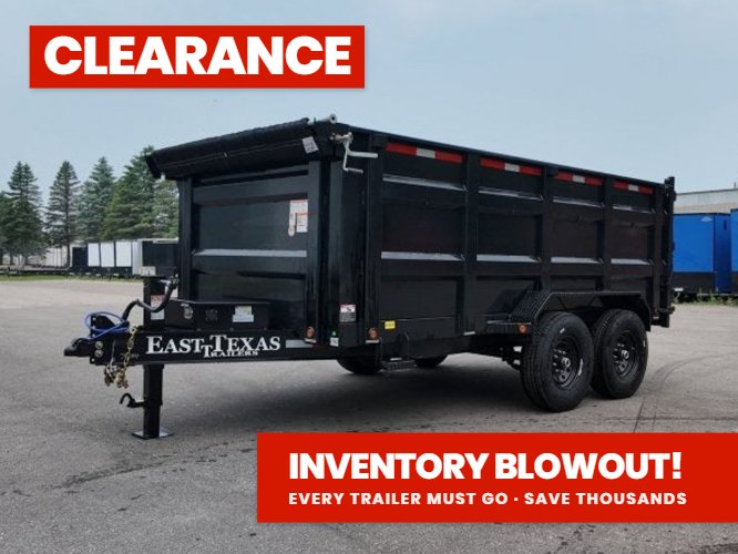 83"x16' Bumper Pull Dump Trailer 48" Sides - 16k GVWR