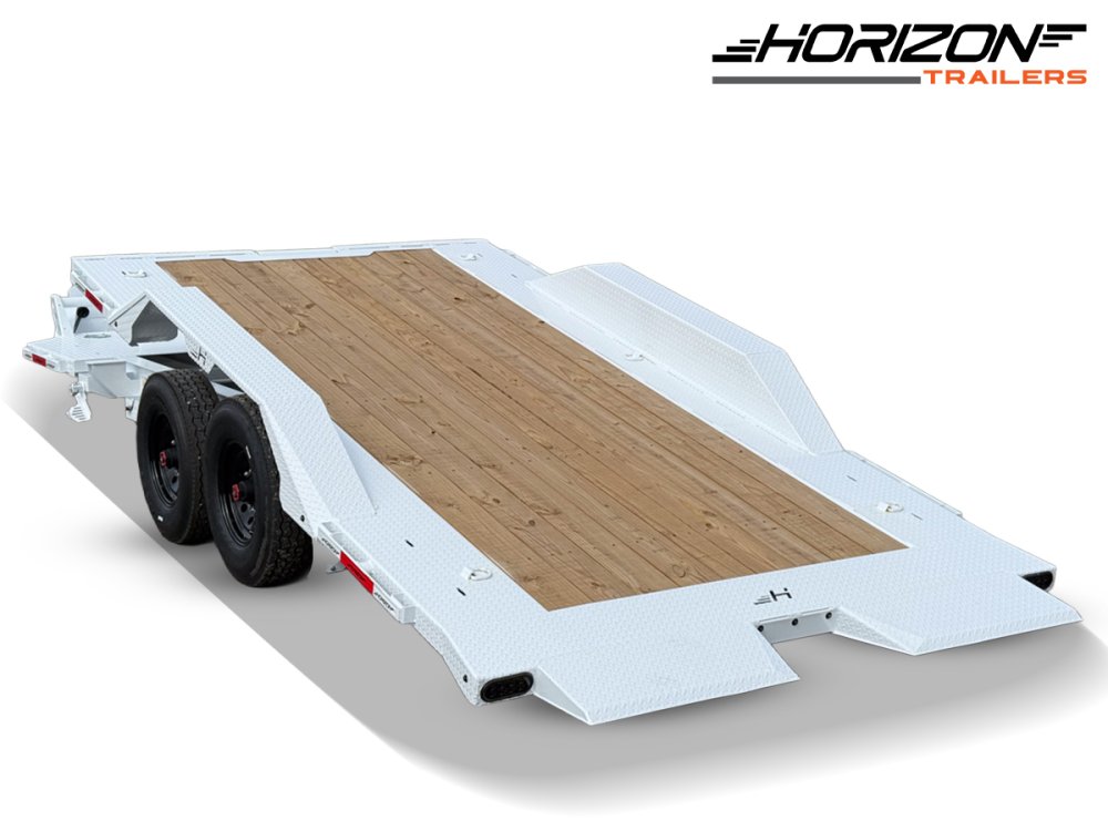 20' Horizon ETZ Bumper Pull Equipment Tilt Trailer Drive Over Fenders - (2) 8K Axles