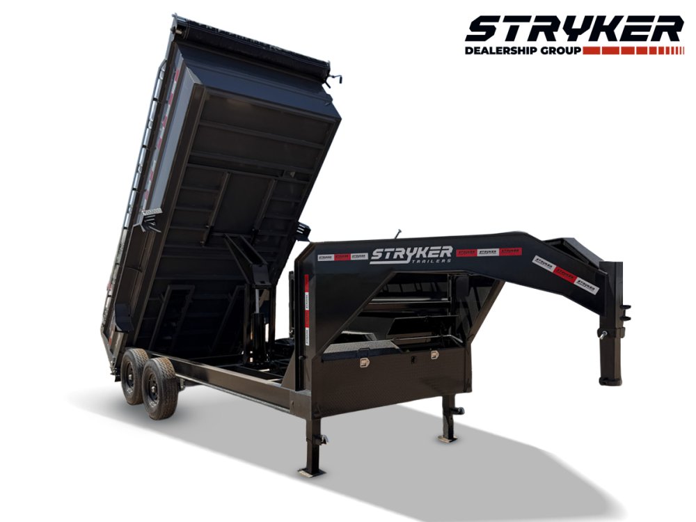 16' Stryker SDT Gooseneck Dump Trailer 36" Side Walls - (2) 7k Axles