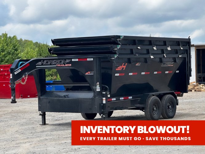 Horizon 14' RDZ GN Roll off Bundle (2) 7k Axles + 3 Bins w/ 4' Walls