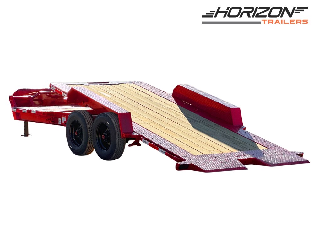 22' Tilt Equipment Trailer Bumper Pull 82" Wide (2) 10K Axles