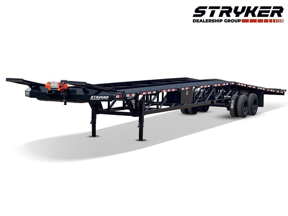 50' Low Profile Wedge (2) 12k Elec/Hyd Axles, Winch, 10' Aluminum Ramps, Spare