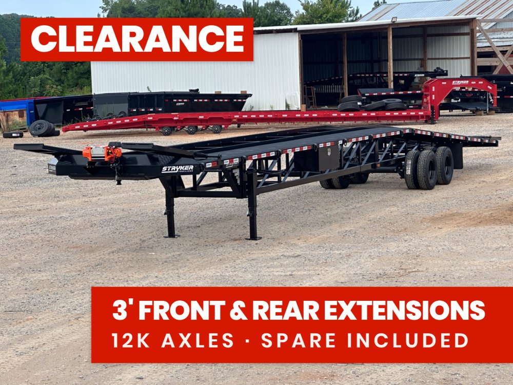 50' Low Profile Wedge (2) 12k Elec/Hyd Axles, Winch, 10' Aluminum Ramps, Spare