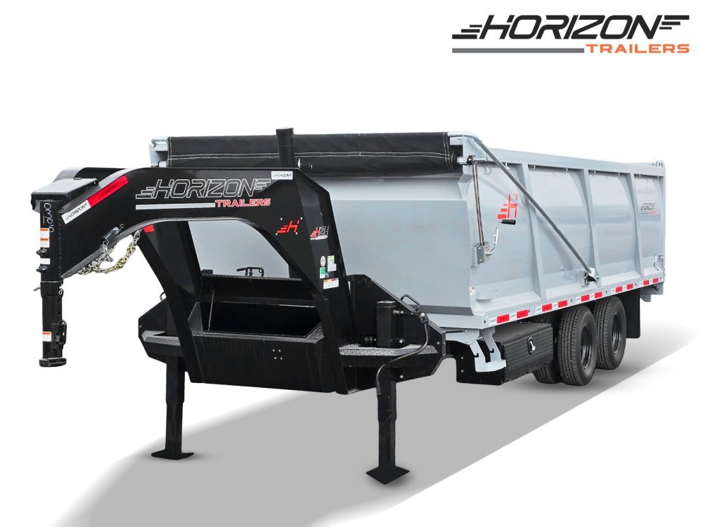 20 Horizon HZH Gooseneck Dump Trailer 48" Side Walls - (2) 10K Axles