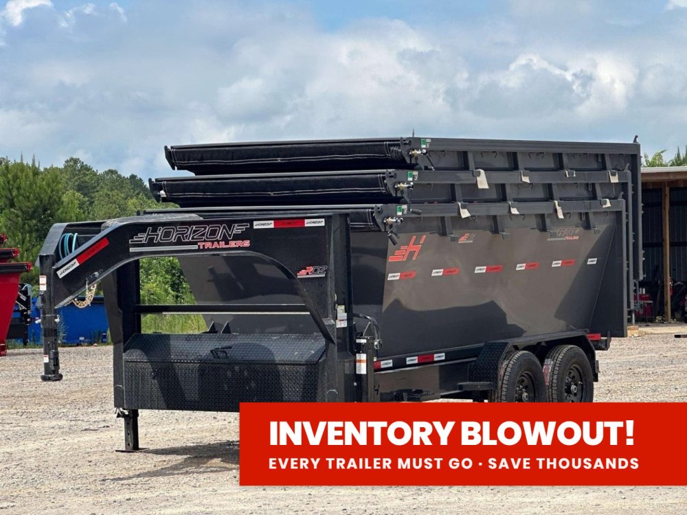 Horizon 16' RDZ GN Roll off Bundle (2) 7k Axles + 3 Bins w/ 4' Walls