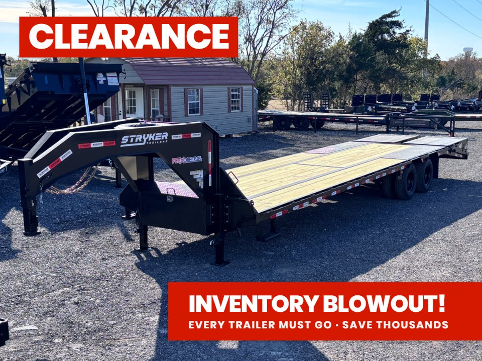 32' Stryker Gooseneck (2) 12K Axles Mega Ramps Dual Wheels