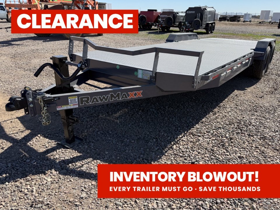 24' RawMaxx ECX Equipment Trailer Slide In Ramps - (2) 8k Axles