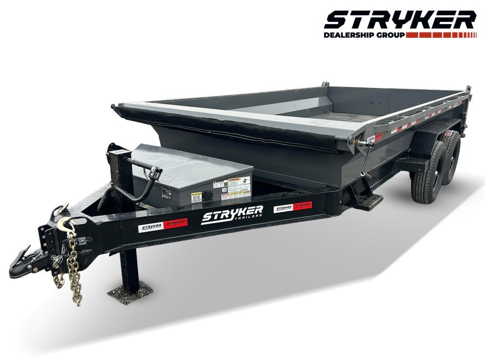 14' Stryker EDT Bumper Pull Dump Trailer 20" Side Walls - (2) 7k Axles