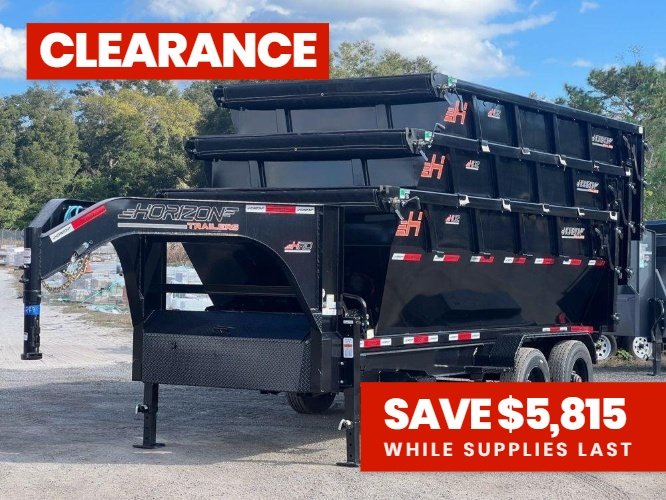 Horizon 16' HRD GN Roll off Bundle (2) 10k Axles + 3 Bins w/ 4' Walls