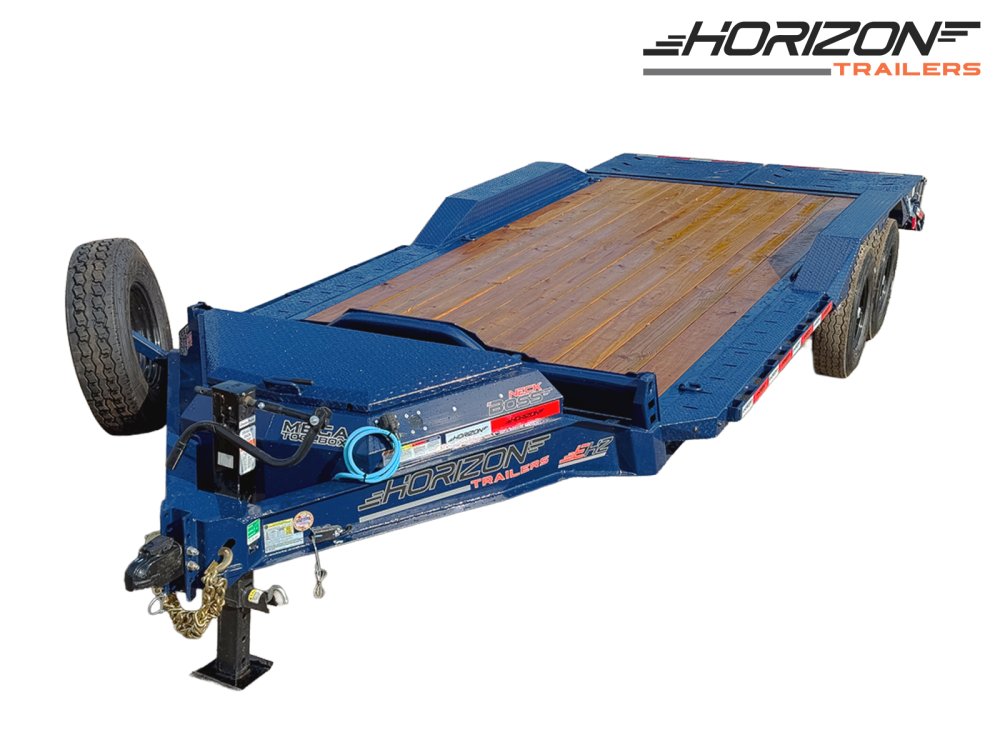 20' Horizon EHZ Bumper Pull Equipment Trailer Mega Ramps - (2) 7K Axles