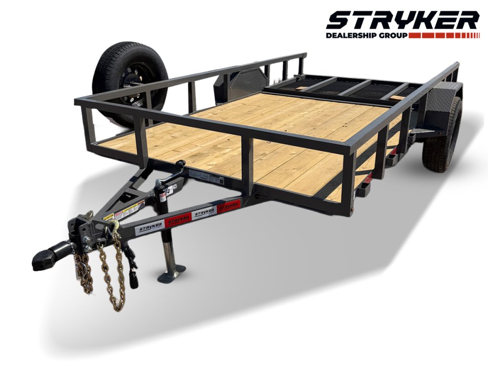 12' Utility Trailer (1) 3.5K Axle, 77" Wide 4' Gate