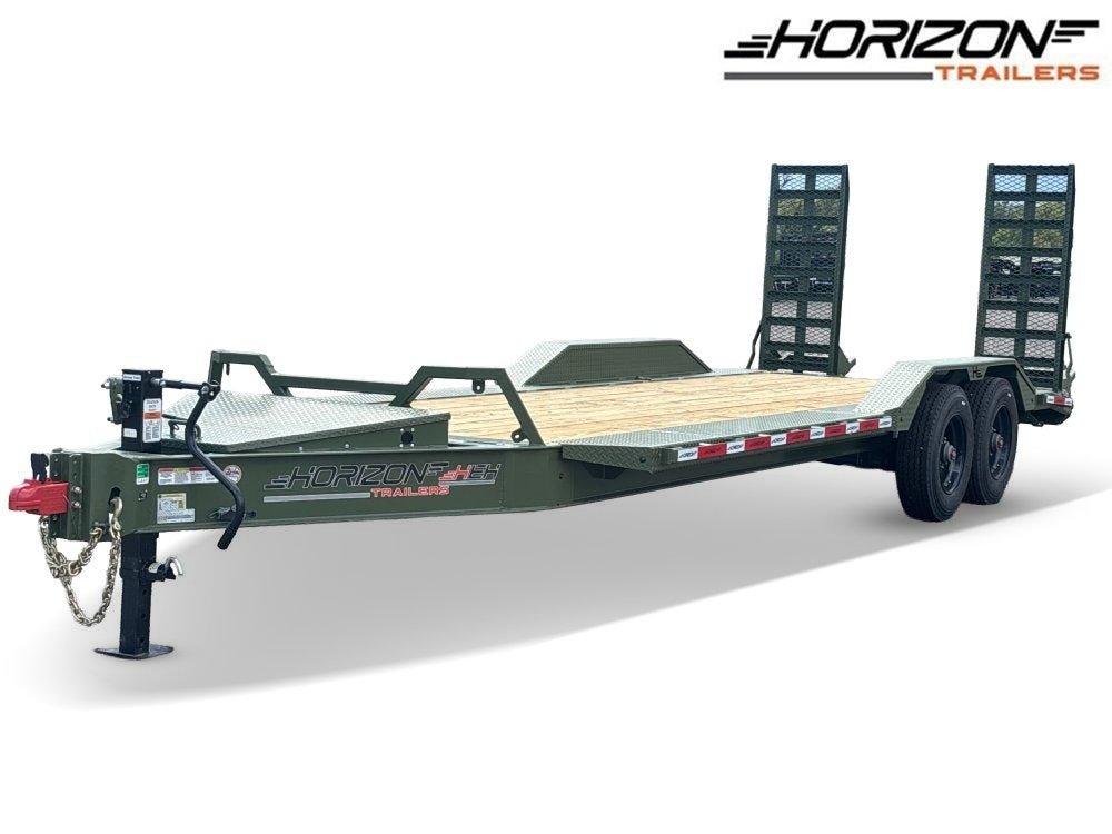 22' HEH Equipment Trailer (2) 10K Axles, Drive Over Fenders, 3' Dove W/ Mountain Ramps