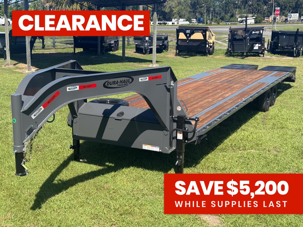35' DKO Gooseneck Deckover 30' + 5' Mega Ramps (2) 7K Axles