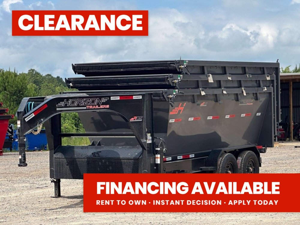 Horizon 16' RDZ GN Roll off Bundle (2) 8k Axles + 3 Bins w/ 4' Walls
