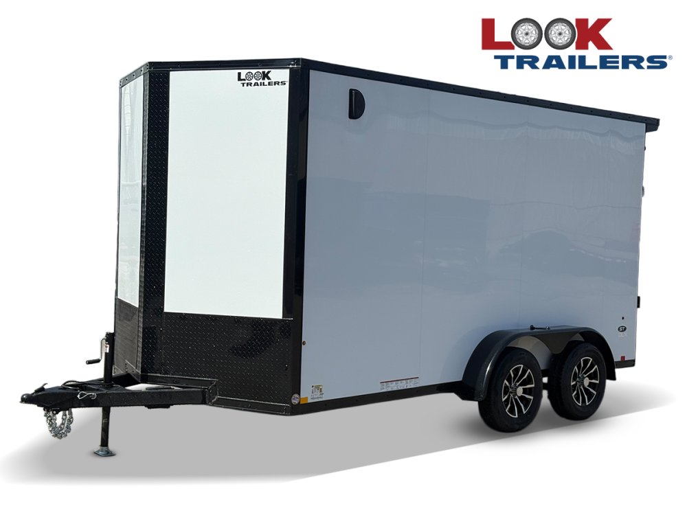 7 x 14 DX 7K Flat Top V Nose Enclosed - (2) 3500 lb Axles