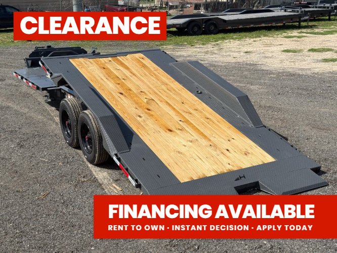 22' HEH Equipment Trailer 82" Wide, W/ 3' Dove W/ Mountain Ramps