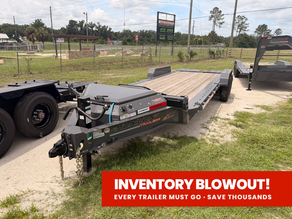 22' HEH Equipment Trailer 82" Wide, W/ 3' Dove W/ Mountain Ramps