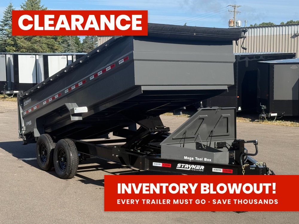 16' SDT Dump Trailer 36" Side Walls - 620 Scissor Lift - 3 Way Gate