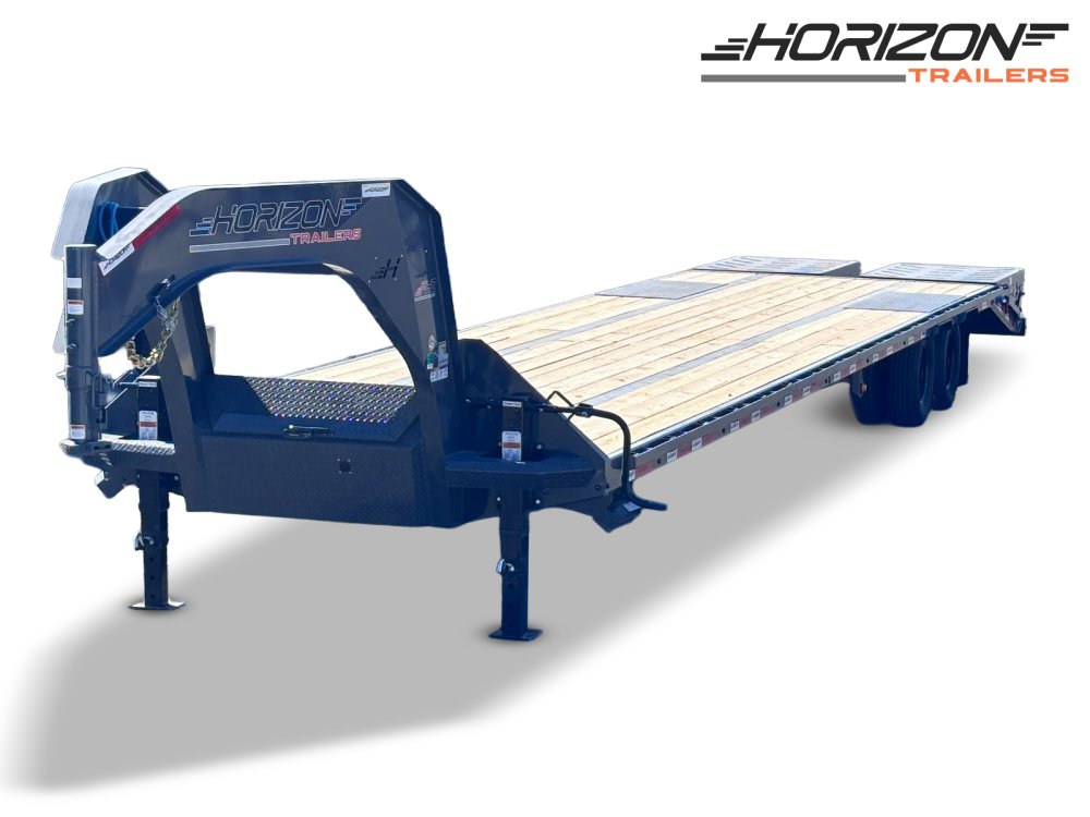 40' FHZ Gooseneck Deckover (2) 10K Axles Mega Ramps