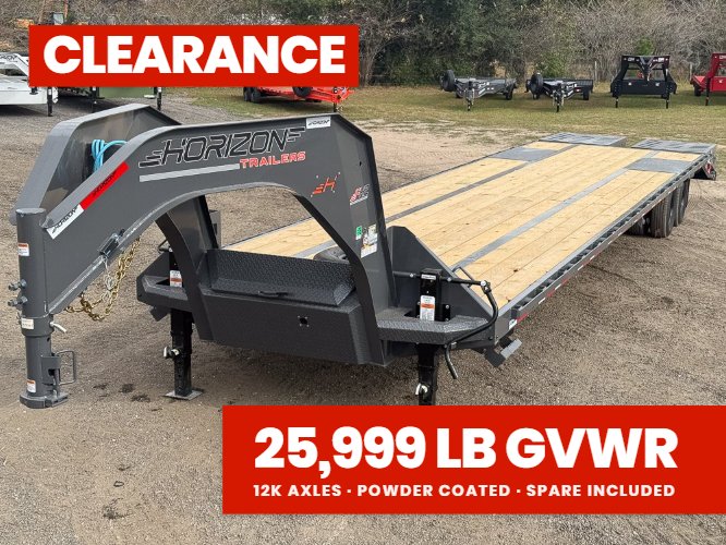 40' FHZ Gooseneck Deckover (2) 12K Axles Mega Ramps 25.9 GVWR