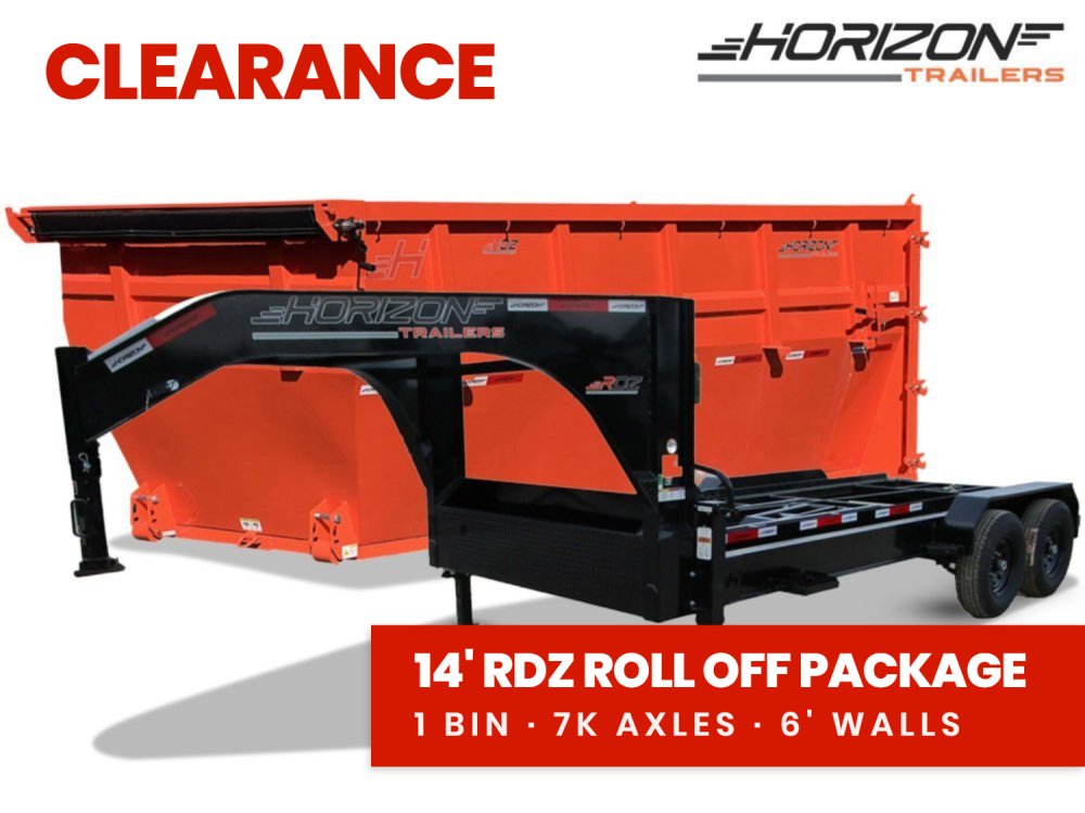 Horizon 16' RDZ GN Roll off Bundle (2) 7k Axles + 1 Bin w/ 6' Walls
