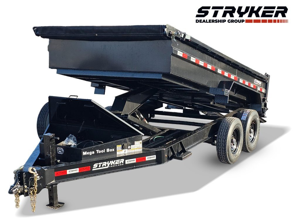 14' Stryker SDT Bumper Pull Dump Trailer 24" Side Walls - (2) 7k Axles