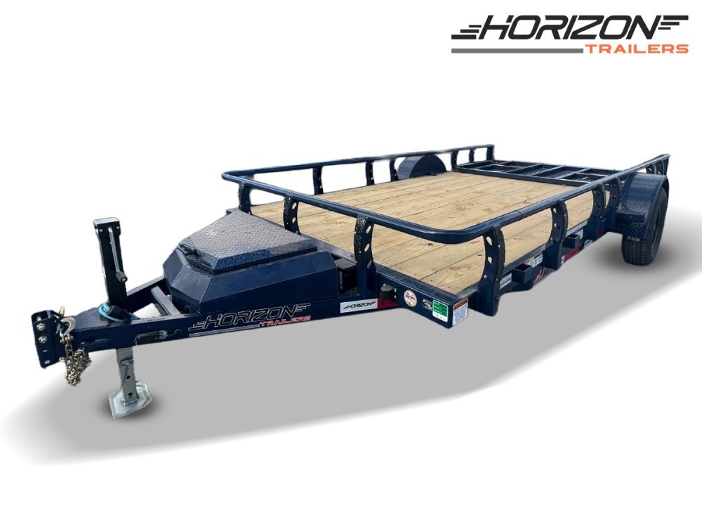 14' Horizon UTZ Bumper Pull Utility Trailer - (1) 3.5K Axles