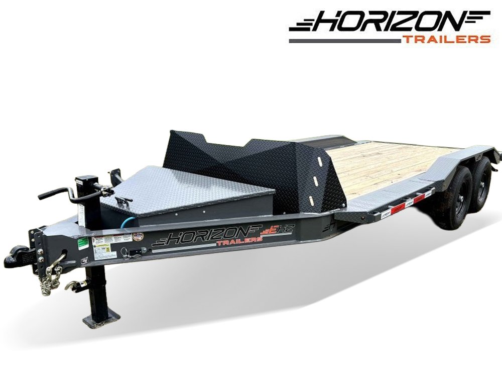 18' EHZ BP Equipment Trailer 2 - 7k Axles Slide in Ramps Drive Over Fenders