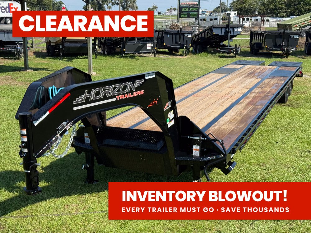 40' FHZ Gooseneck Deckover (2) 12K Axles Mega Ramps 25.9 GVWR