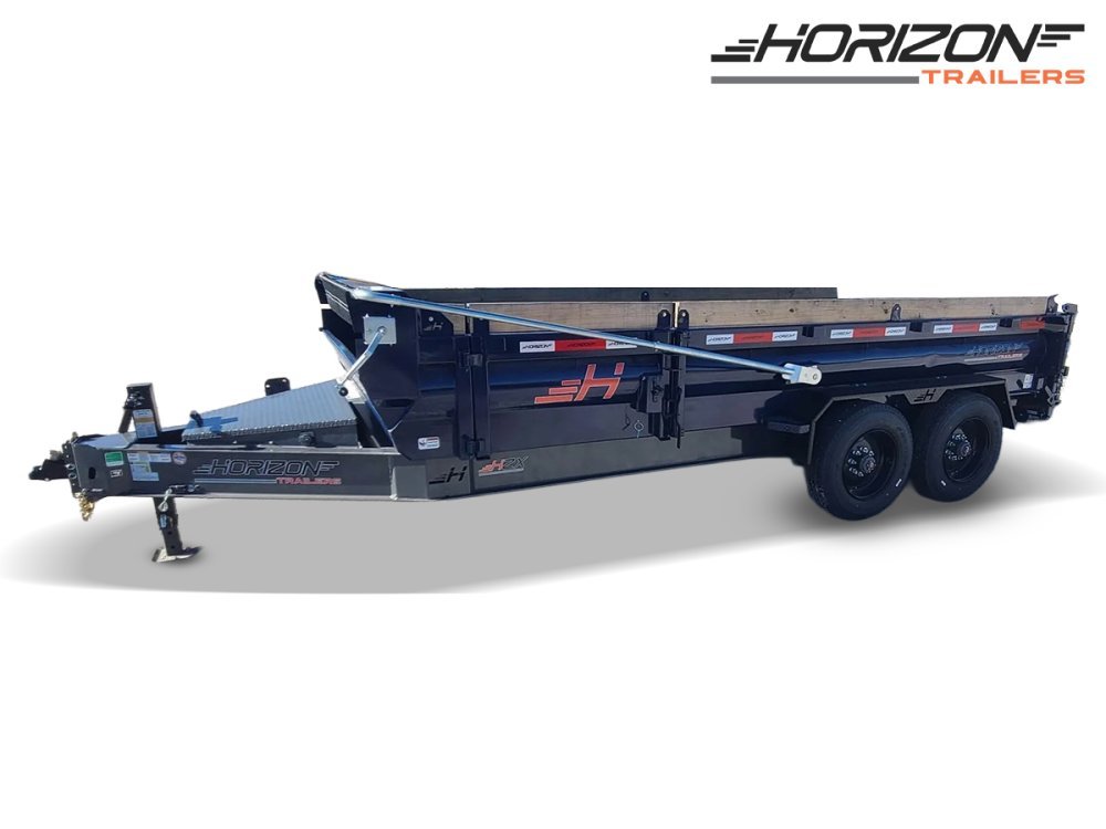 16' Horizon HZX Gooseneck Dump Trailer 24" Side Walls - (2) 10K Axles