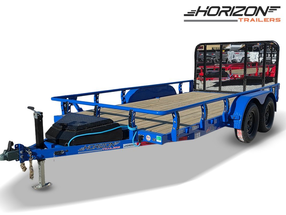 14' Horizon UTZ Bumper Pull Utility Trailer - (2) 3.5K Axles