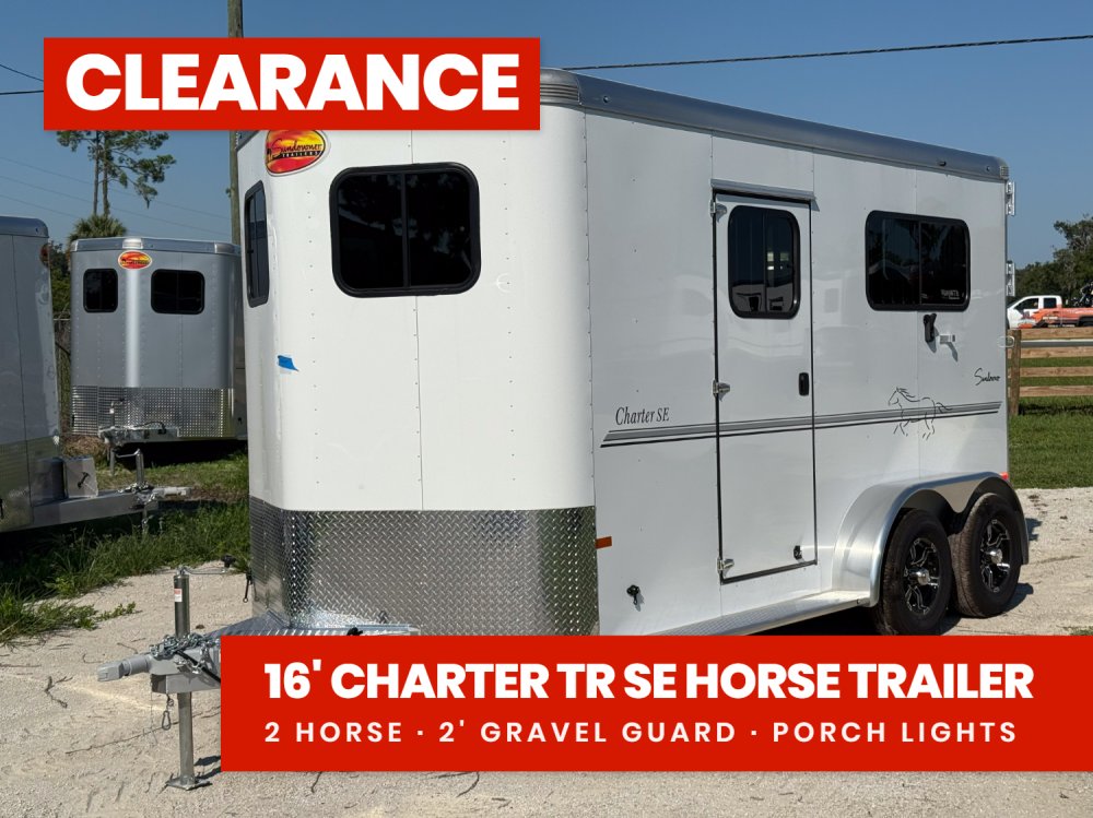 Sundowner 2 Horse Charter SE - White - (2) 3500lb Axles