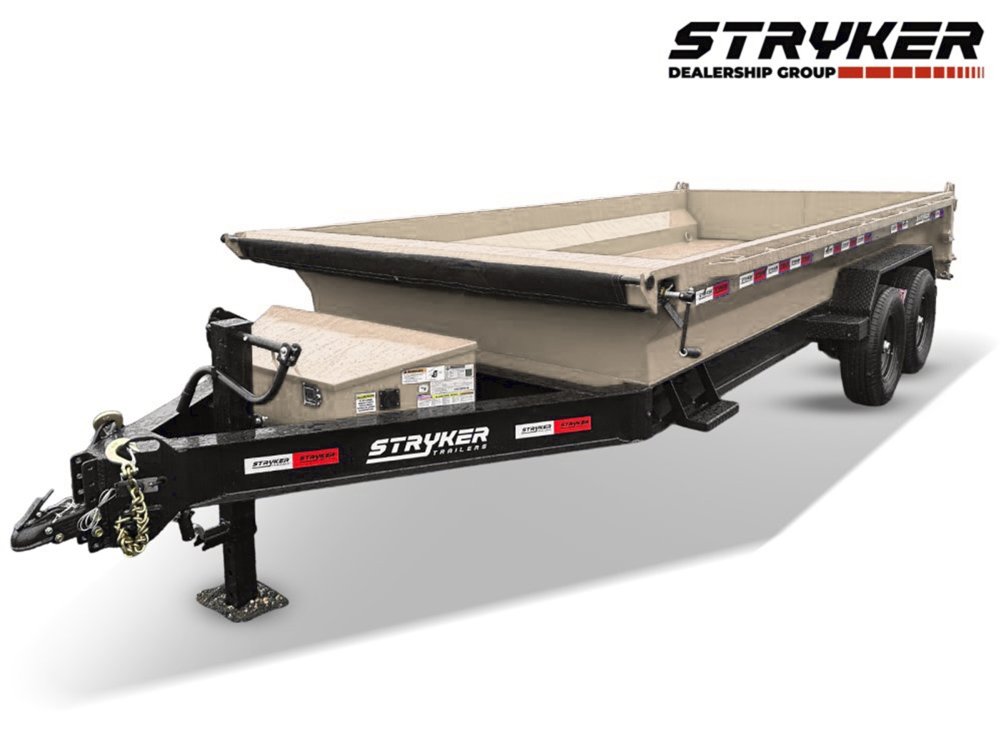 16' Stryker EDT Bumper Pull Dump Trailer 20" Side Walls - (2) 7k Axles