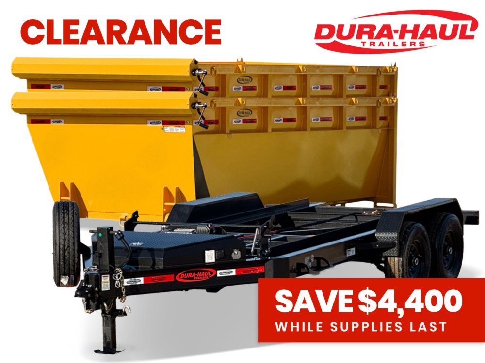 Dura Haul 14' BP Roll Off Bundle (2) 7k Axles + 2 Bin 4' Walls