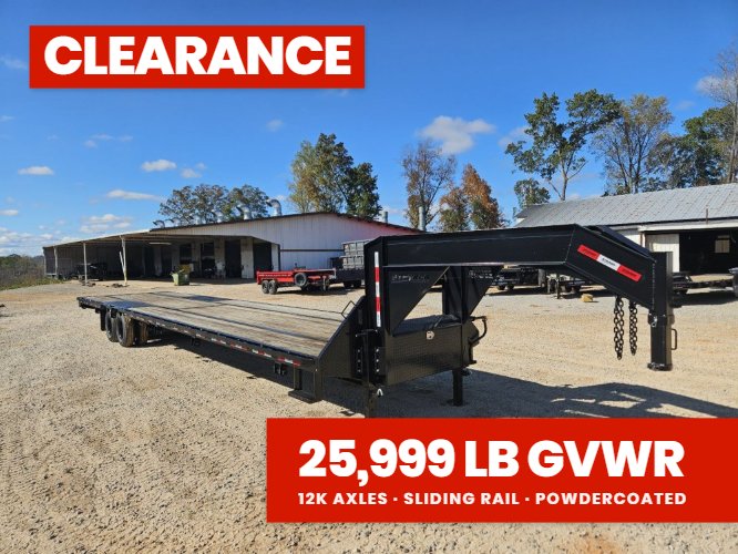 40' Stryker Gooseneck (2) 12K Axles Straight Deck Dual Wheels