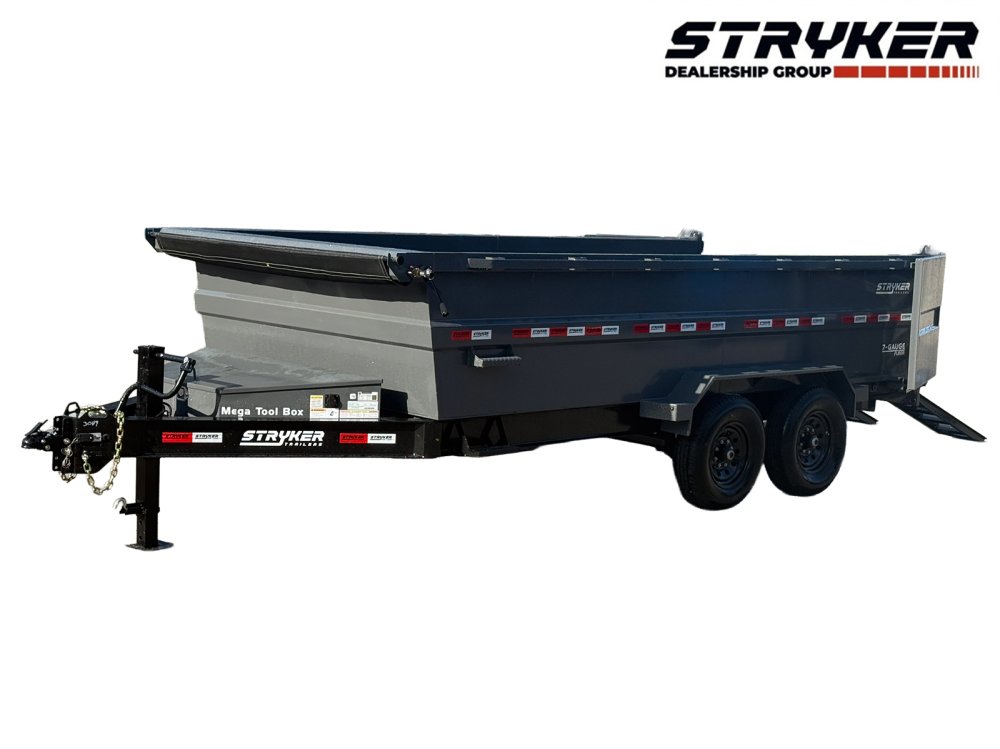 16' SDT Dump Trailer 36" Side Walls - 620 Scissor Lift - 3 Way Gate