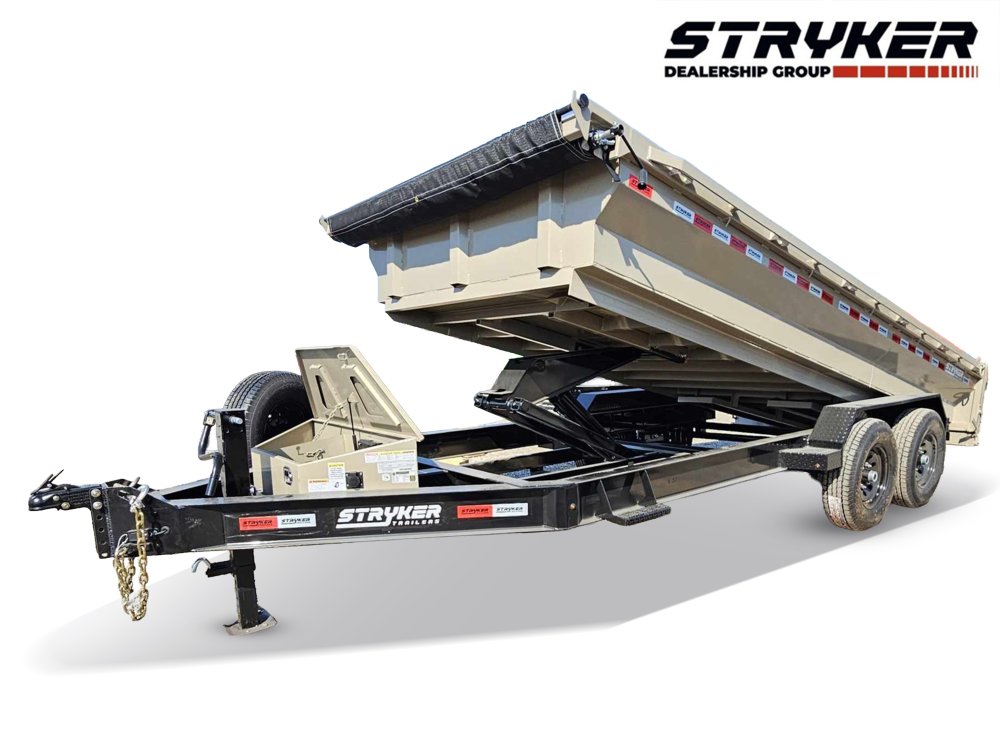14' Stryker EDT Bumper Pull Dump Trailer 20" Side Walls - (2) 7k Axles