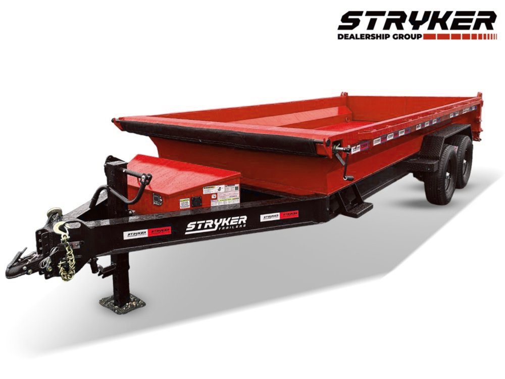 16' Stryker EDT Bumper Pull Dump Trailer 20" Side Walls - (2) 7k Axles