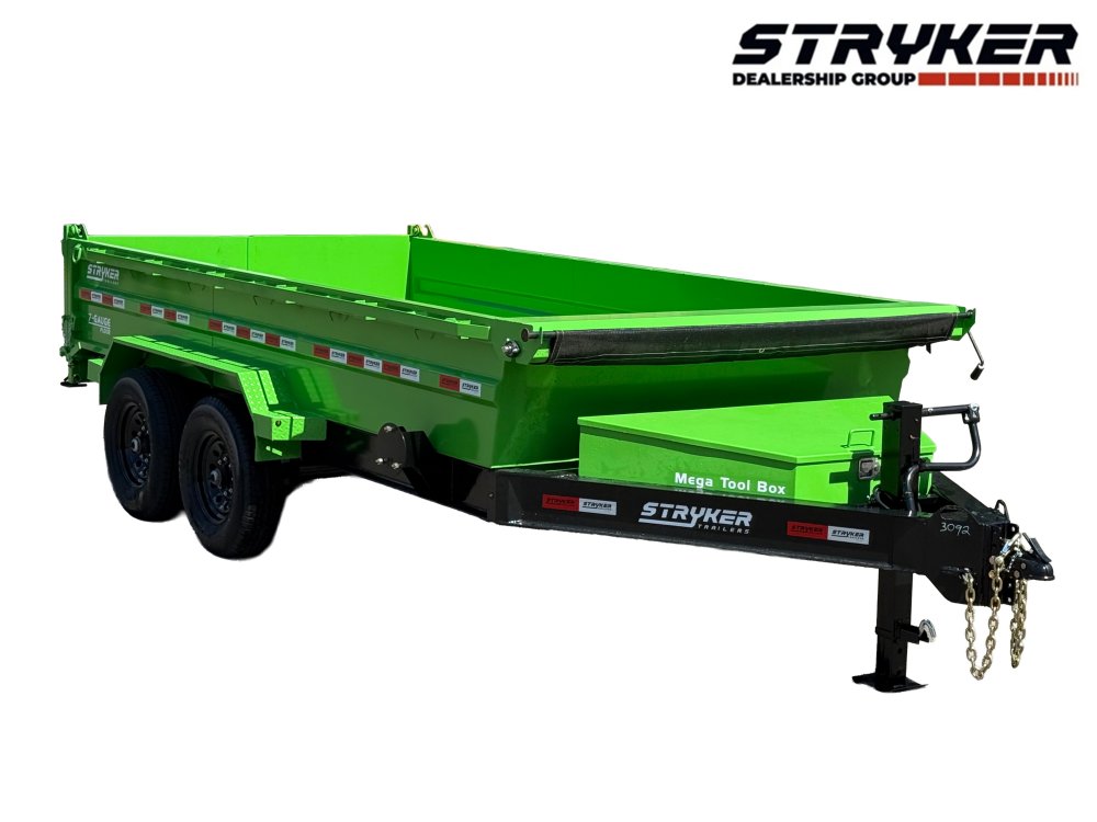 14' SDT Dump Trailer 24" Side Walls - 521 Scissor Lift - 3 Way Gate